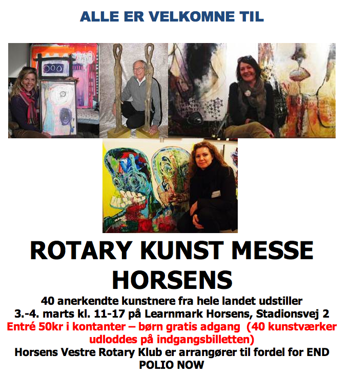 Invitation til Rotery Kunstmesse